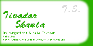 tivadar skamla business card